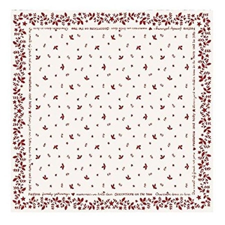 Heritage Lace Heritage Lace CT-3636IR Christmas Time 36 x 36 Table Topper - Ivory & Red CT-3636IR